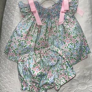 Floral Kids Matching Set with Pink Accents